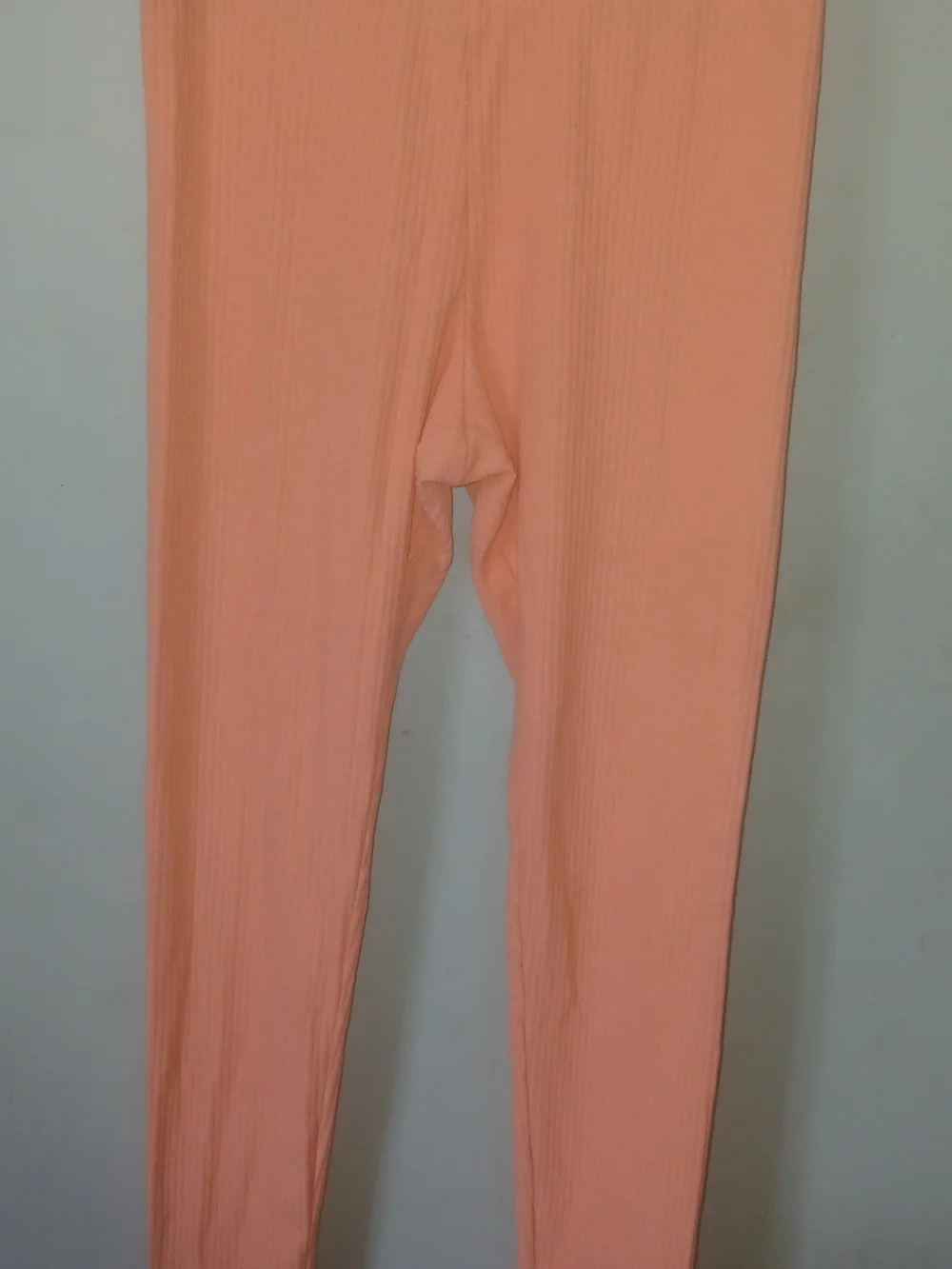 Ribbed Peach Leggings for Kids - Comfort Stretch